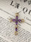 Pendentif Croix - Pendentif en or blanc et jaune 18K améthystes et diamants 58 Facettes 242