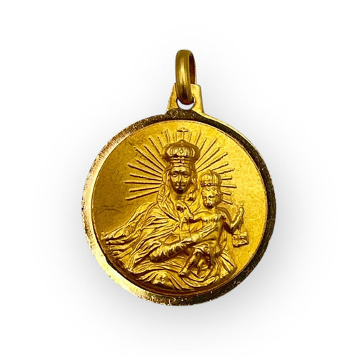 Pendentif Pendentif double face - Médaille Vierge et Christ en or jaune 750 58 Facettes 149066432