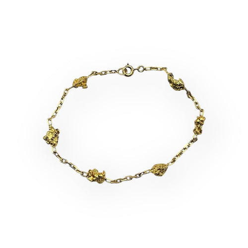Bracelet Bracelet pépites en or jaune 750 (18K) 58 Facettes 149066312