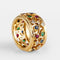 Bague 55 Cartier - Bague vintage motif floral en or jaune, diamants et pierres précieuses 58 Facettes 265