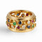 Bague 55 Cartier - Bague vintage motif floral en or jaune, diamants et pierres précieuses 58 Facettes 265