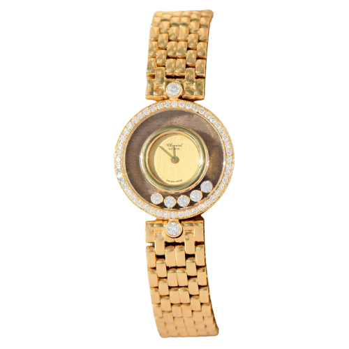 Montre Chopard Happy Diamonds - Montre femme en or jaune 18 carats et diamants 58 Facettes 2034