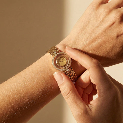 Montre Chopard Happy Diamonds - Montre femme en or jaune 18 carats et diamants 58 Facettes 2034