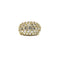 Bague 51 Bague jonc volumineuse en or jaune 750 pavée de diamants 58 Facettes Z1351690