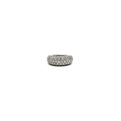 Bague 51 Chaumet - Bague jonc en or blanc pavée de 107 diamants 58 Facettes Z1350524