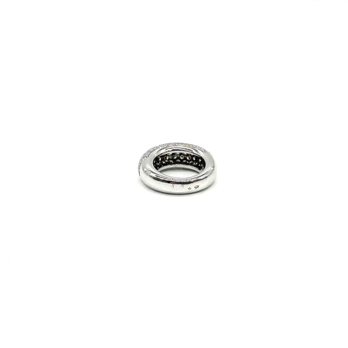 Bague 51 Chaumet - Bague jonc en or blanc pavée de 107 diamants 58 Facettes Z1350524