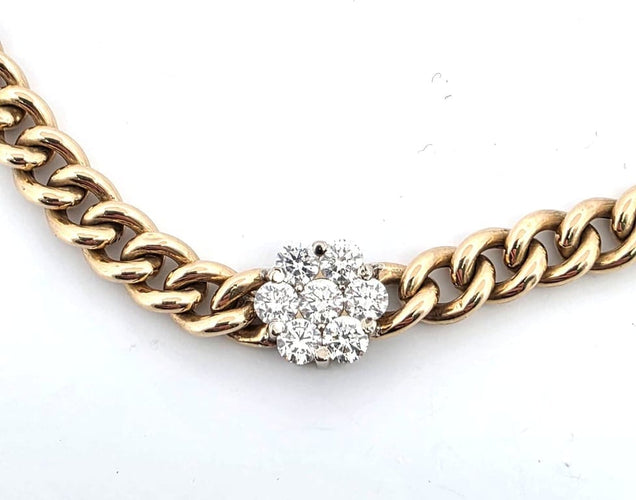 Collier Collier en or jaune 18 kt avec diamants 58 Facettes 164/A