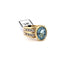 Bague 59 Bague années 90 en or jaune 18 ct, topaze bleue et diamants 58 Facettes 188/D SHD 94/26