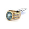 Bague 59 Bague années 90 en or jaune 18 ct, topaze bleue et diamants 58 Facettes 188/D SHD 94/26