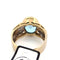 Bague 59 Bague années 90 en or jaune 18 ct, topaze bleue et diamants 58 Facettes 188/D SHD 94/26