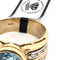 Bague 59 Bague années 90 en or jaune 18 ct, topaze bleue et diamants 58 Facettes 188/D SHD 94/26