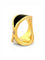 Bague 51 Puig Doria - Bague vintage en or jaune 18 carats, bois et ivoire, T51 58 Facettes 88705-ac11160