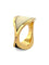 Bague 51 Puig Doria - Bague vintage en or jaune 18 carats, bois et ivoire, T51 58 Facettes 88705-ac11160