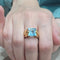 Bague Bague - Topaze sky taille escalier 5,56 ct en or 18k 58 Facettes S115