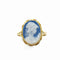 Bague 54 Bague camée sur porcelaine bleue en or jaune 18k 58 Facettes 246