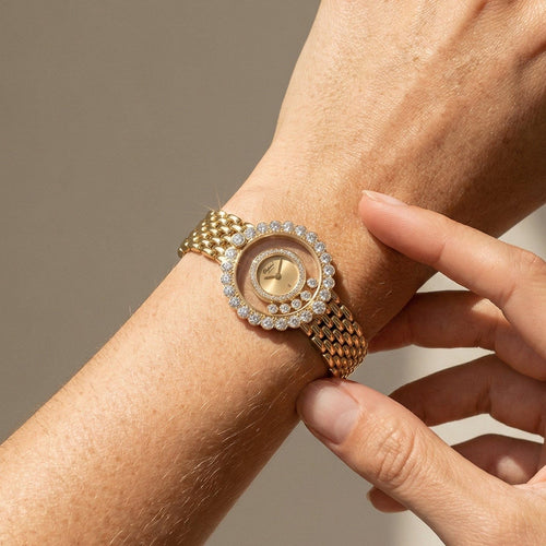 Montre Chopard Happy Diamonds - Montre femme en or jaune 18k et diamants 58 Facettes 3292