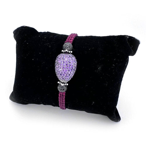 Bracelet GALPH - Bracelet unisexe en argent 925 avec améthyste et onyx 58 Facettes UKA000079GM