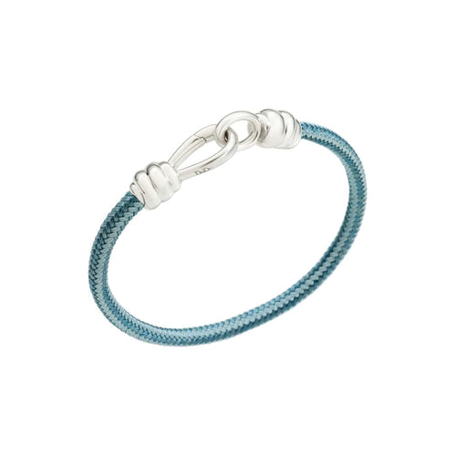 Bracelet DODO Nodo - Bracelet unisexe en argent 925 et cordon bleu 58 Facettes UKA000120SO