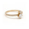 Bague Bague en or rose 18 ct avec diamants de laboratoire 1,00 ct 58 Facettes UKD362910MM