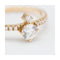 Bague Bague en or rose 18 ct avec diamants de laboratoire 1,00 ct 58 Facettes UKD362910MM