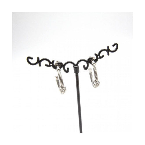 Boucles d'oreilles FLEUR - Boucles d’oreilles en argent 925 et acier 316L avec diamants 58 Facettes UKD363912SO