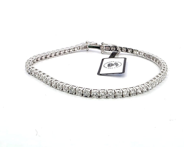 Bracelet Bracelet tennis en or blanc 18 ct avec diamants 58 Facettes 145/A
