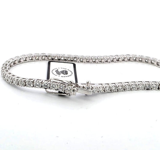 Bracelet Bracelet tennis en or blanc 18 ct avec diamants 58 Facettes 145/A