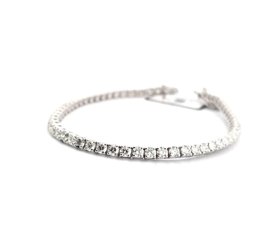 Bracelet Bracelet tennis en or blanc 18 ct avec diamants 58 Facettes 145/A