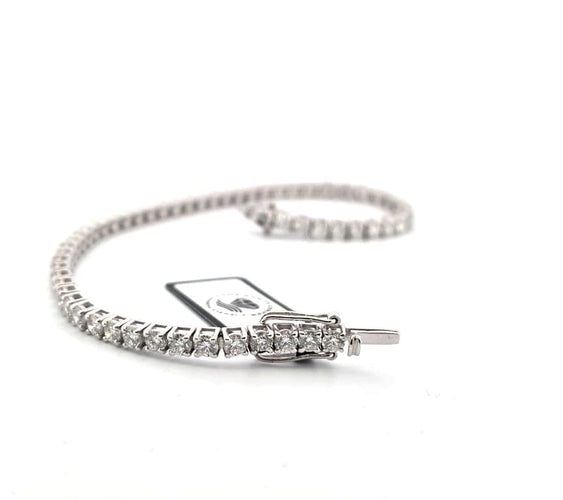 Bracelet Bracelet tennis en or blanc 18 ct avec diamants 58 Facettes 145/A