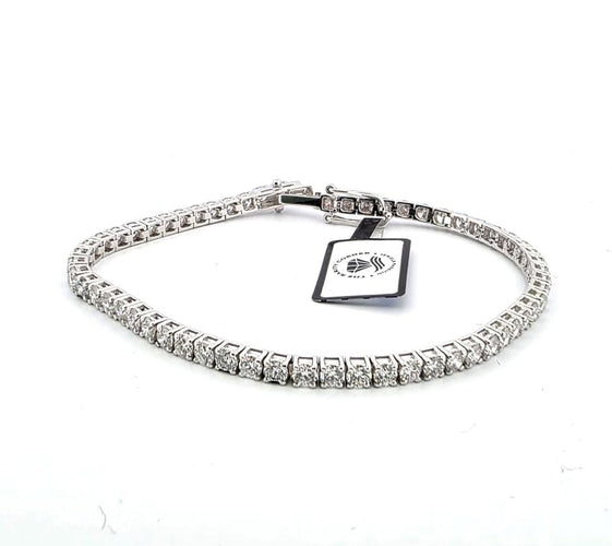 Bracelet Bracelet tennis en or blanc 18 ct avec diamants 58 Facettes 145/A