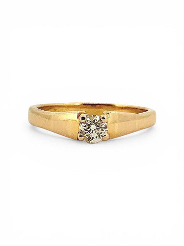 Bague 54 Solitaire - Bague en or jaune 18 carats et diamant 0,31 ct 58 Facettes Sb8