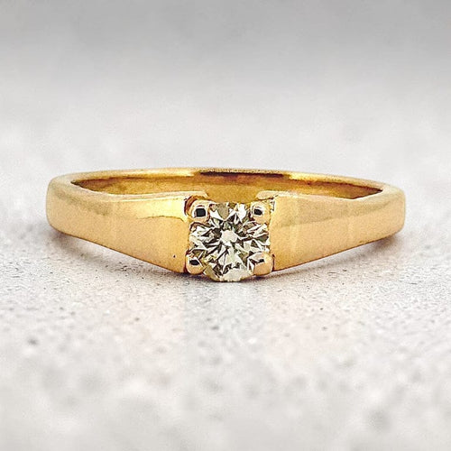 Bague 54 Solitaire - Bague en or jaune 18 carats et diamant 0,31 ct 58 Facettes Sb8