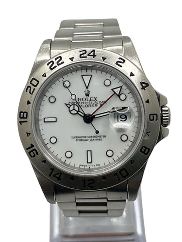 Montre Rolex Explorer II - Montre automatique acier cadran blanc réf. 16570 58 Facettes 1563