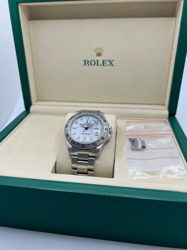 Montre Rolex Explorer II - Montre automatique acier cadran blanc réf. 16570 58 Facettes 1563