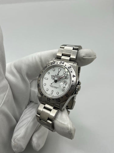 Montre Rolex Explorer II - Montre automatique acier cadran blanc réf. 16570 58 Facettes 1563