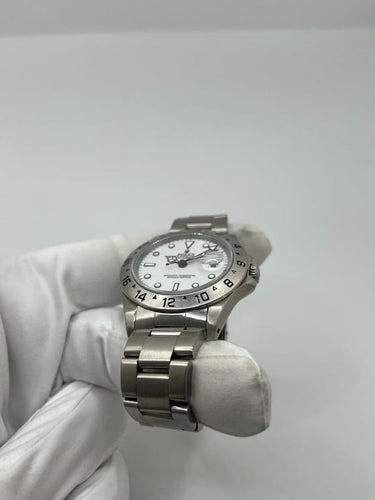 Montre Rolex Explorer II - Montre automatique acier cadran blanc réf. 16570 58 Facettes 1563