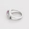 Bague 53 Bague type chevalière en or gris, diamants et saphir rose 58 Facettes ARL0991X2-1
