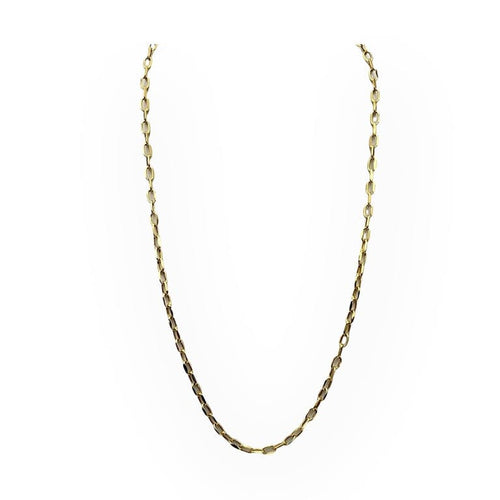 Collier Chaîne maille forçat large en or jaune 585, 60 cm 58 Facettes 149067569