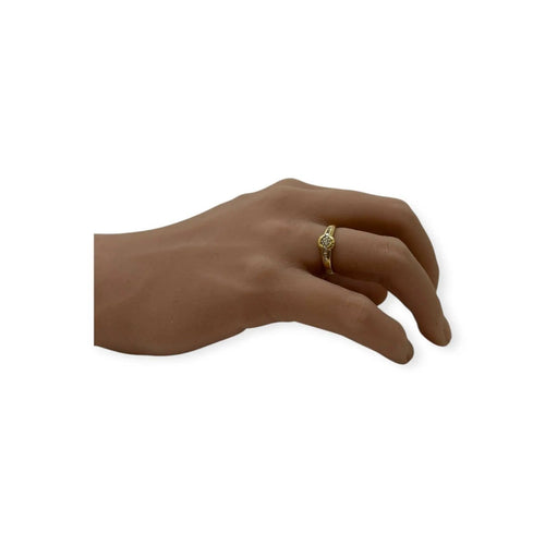 Bague 48 Bague en or jaune 18K (750) avec 7 diamants 58 Facettes 330093760