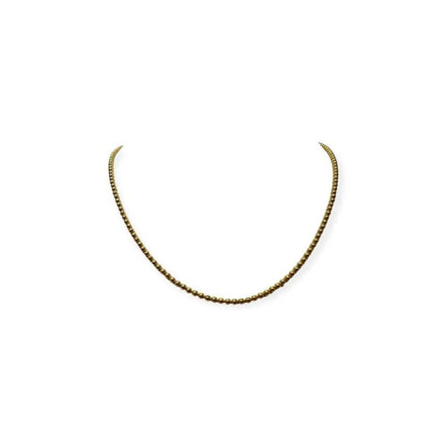Collier Collier maille boule en or jaune 750 58 Facettes 330093548