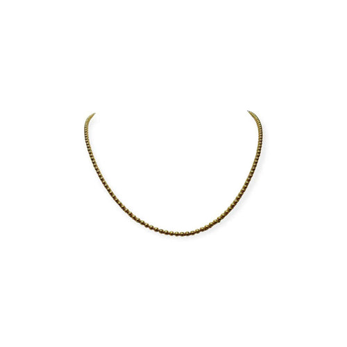 Collier Collier maille boule en or jaune 750 58 Facettes 330093548