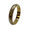 Bague 56 Alliance gravée motifs géométriques en or jaune et blanc 18K 58 Facettes 330092441