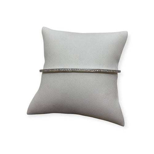 Bracelet Bracelet jonc articulé en or blanc 750 serti de diamants 58 Facettes 330091054