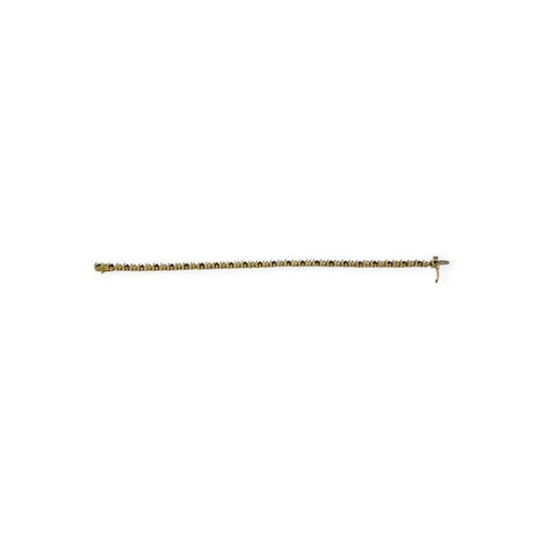Bracelet Bracelet ligne en or jaune 14K serti de saphirs et diamants 58 Facettes 330092350