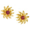 Boucles d'oreilles Tiffany & Co. - Boucles d'oreilles fleurs en or jaune 18k et rubis 58 Facettes 243