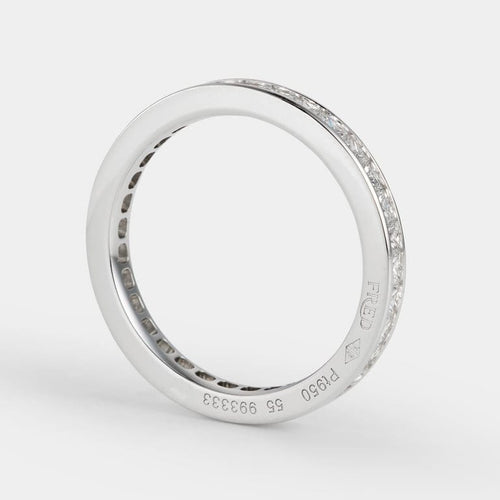 Bague 55 FRED - Alliance en platine et diamants taille princesse 58 Facettes 259