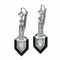 Boucles d'oreilles Boucles d'oreilles Art Déco en diamants et onyx avec pendants en diamants en forme de poire 58 Facettes 26019-0136