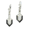 Boucles d'oreilles Boucles d'oreilles Art Déco en diamants et onyx avec pendants en diamants en forme de poire 58 Facettes 26019-0136