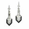 Boucles d'oreilles Boucles d'oreilles Art Déco en diamants et onyx avec pendants en diamants en forme de poire 58 Facettes 26019-0136