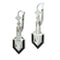 Boucles d'oreilles Boucles d'oreilles Art Déco en diamants et onyx avec pendants en diamants en forme de poire 58 Facettes 26019-0136